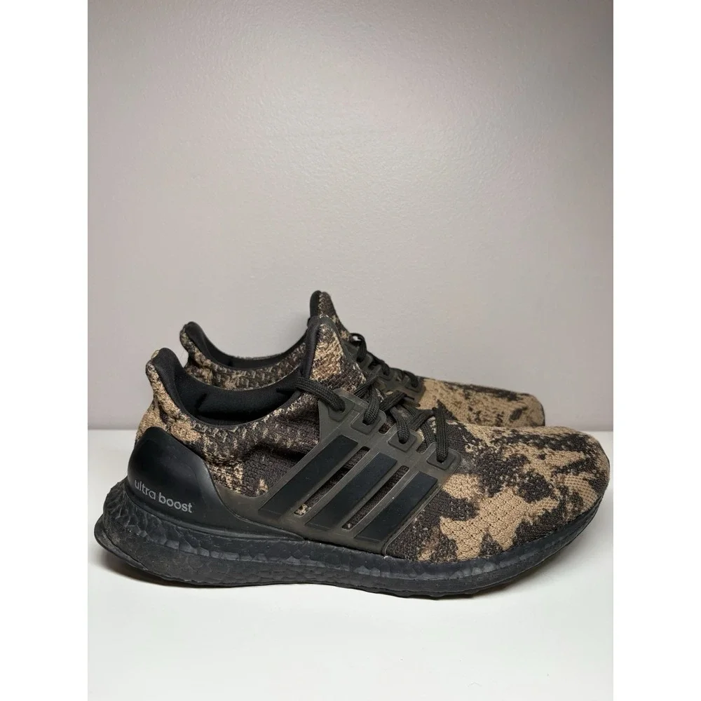 Adidas UltraBoost 5.0 DNA Black Brown Camo Mens Running Shoes GX9329 - Size 6.5
